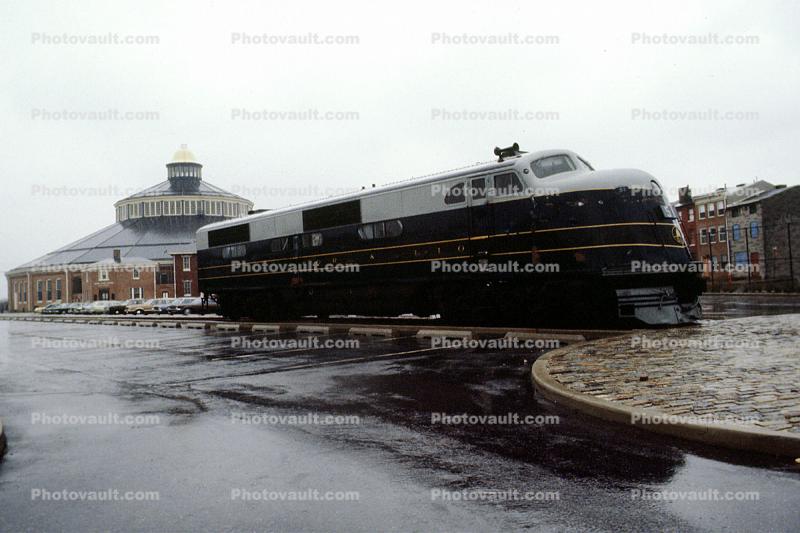 Baltimore & Ohio EA #5, Diesel Locomotive, Museum Building, April 1979, 1970s, F-Unit