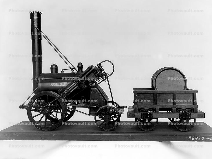 Stephenson's Rocket, 0-2-2, Locomotive and Tender