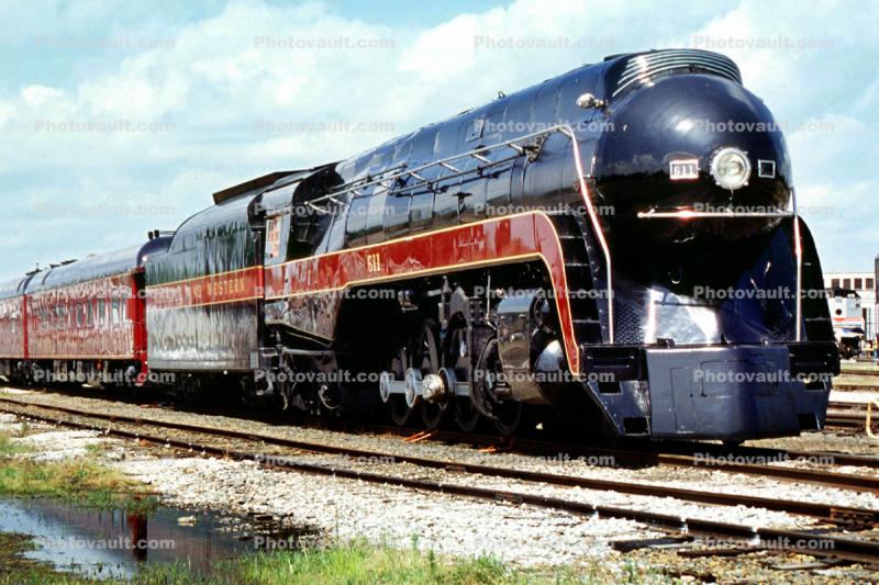 Chessie System, N&W J class steam #611 Streamliners, Spencer North Carolina, Railroad Tracks