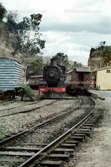 Australia, 1072, Steam loco #1072 'The City of Lithgow', 4-6-2 ('Pacific'), express passenger engine, NSW Blue Mountains, Sydney, Railroad Tracks
