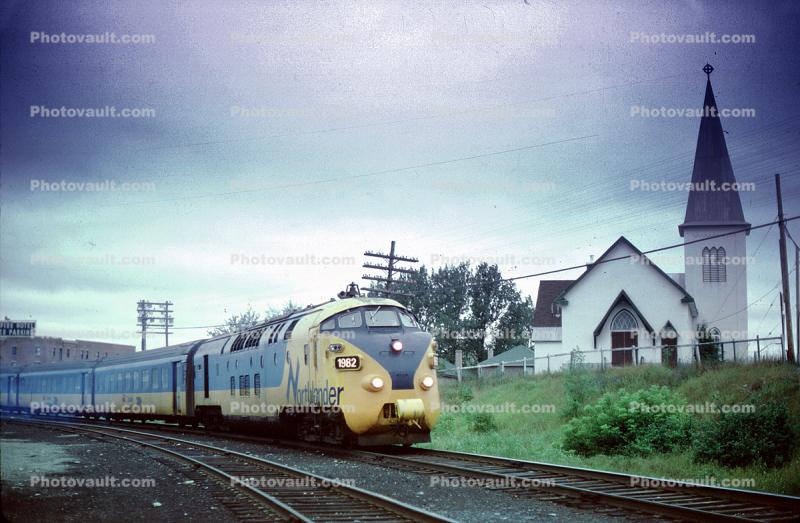 Ontario Northland RR, Locomotive #1982, Timmins Ontario, 1979, 1970s
