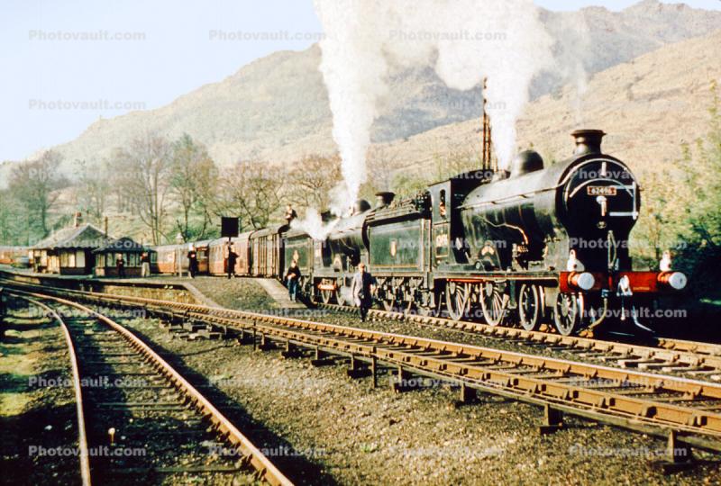 Locomotive 62496, The Reid D34 'Glen' NBR Class, Railroad Tracks, West Highland, Craigellachie, Scotland, 1930s