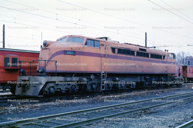 CSS 801, Little Joe Locomotive, GE 2-D-D-2, Chicago South Shore & South Bend, Michigan City, November 1962