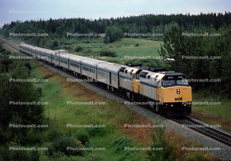 VIA 6541, Trainset, Dome Observation Railcar, 14 August 1995