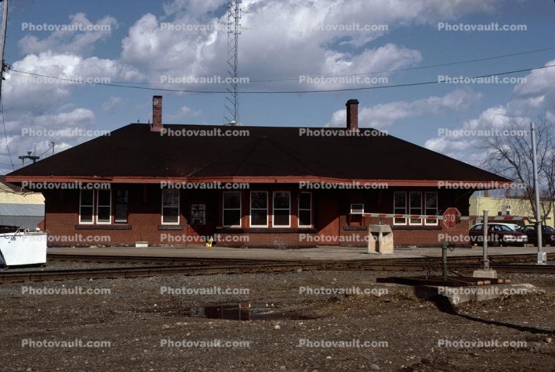 Railroad Train Station, Depot, Building, Ladysmith Wisconsin, March 1994