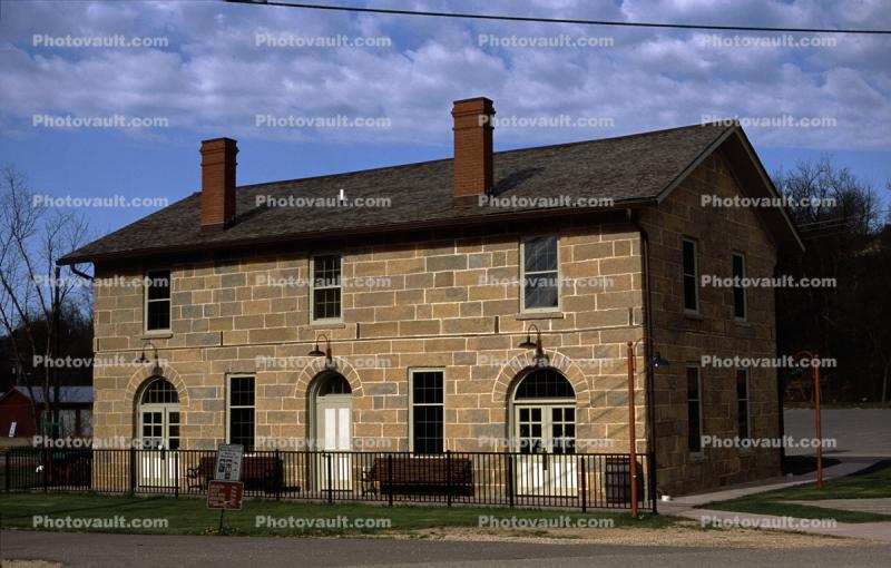 Milwaukee Railroad Train Station, Depot, Building, Mineral Point Wisconsin