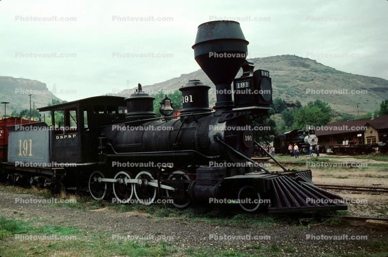 D&RG locomotive 191 (1880), BLW 2-8-0, October 1982, 1980s