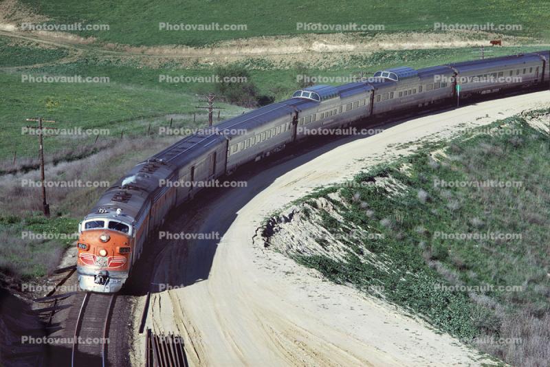 WP 804, EMD F7A, Western Pacific California Zephyr, Altamont Pass, F-Unit