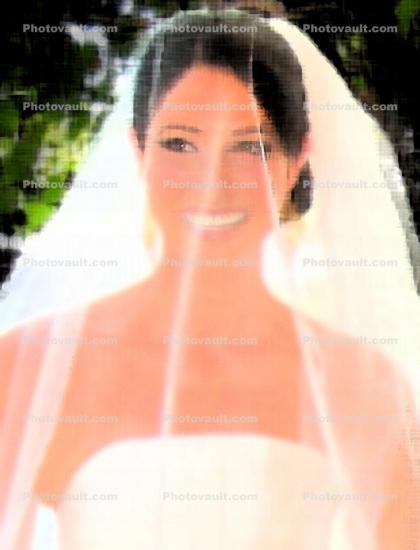 Smiling Bride, veil