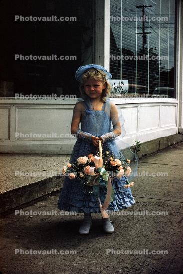 Flower Basket, Flower Girl, 1950s