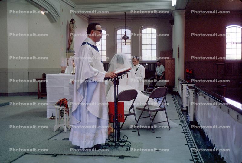 altar, church, priest, minister, officient, 1950s