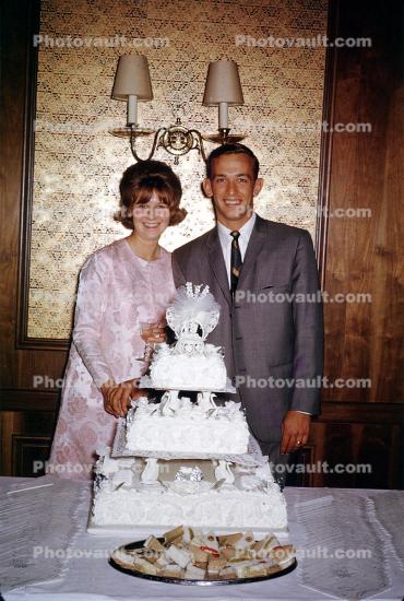 Bride and Groom, Cake, 1960s
