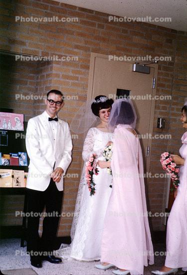 Bride and Groom, veil, 1960s
