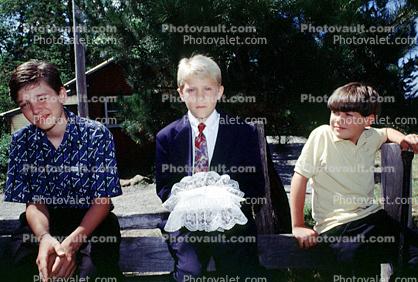 Ring Bearer, boy, suit and tie, male, 1960s