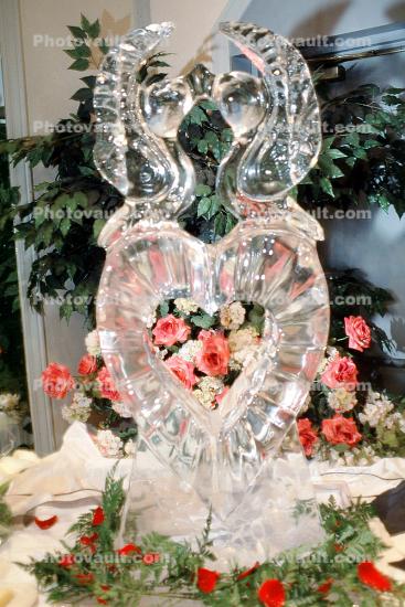Ice Sculpture, Heart, Rose