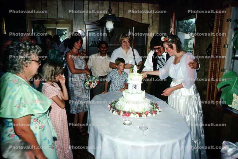 Cake Cutting, Wedding, 1977, 1970s