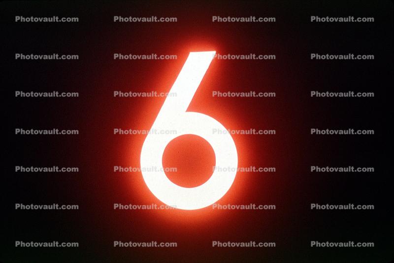 Number Six, title, glow