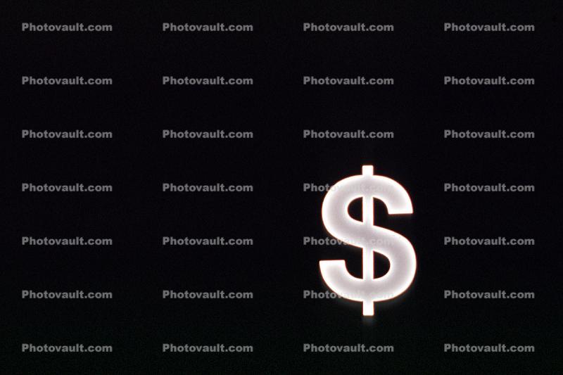 Dollar Symbol, Blank Area for Titles