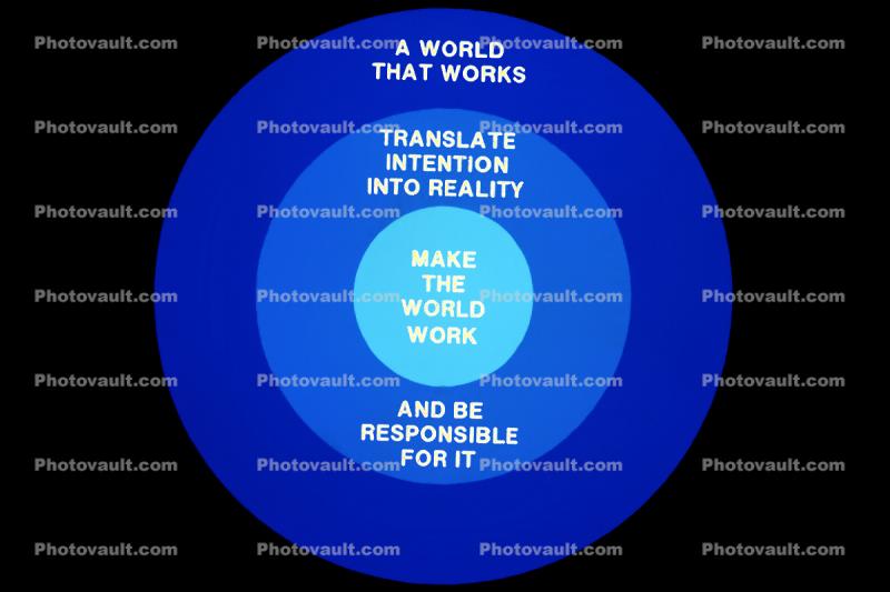 A World That Works, Translate Intention Into REality, Make the World Work, And be Responsible for It, Round, Circle, Circular