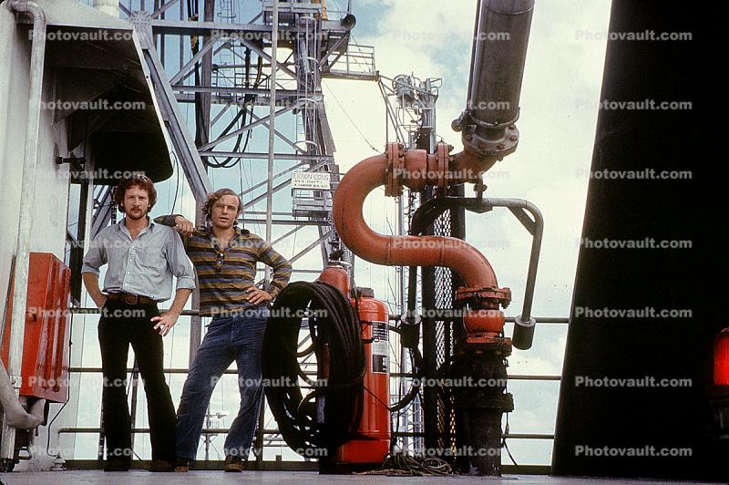 this is me on the Oil Exploration Ship, Glomar Coral Sea, Global Marine, 1974, 1970s, IMO: 7366506