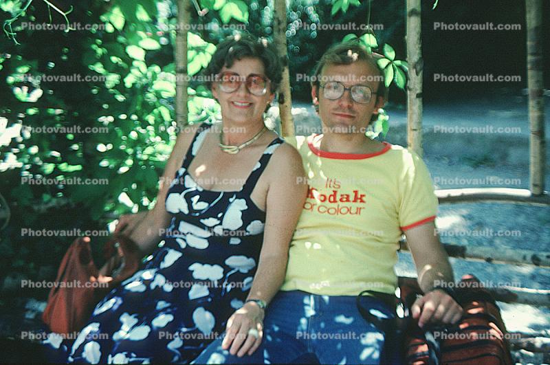 Vern with Mom, Kodak T-Shirt, 1981, 1980s