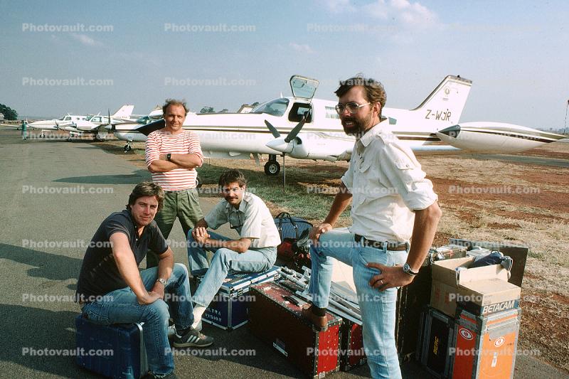 film crew, Africa, 1984, 1980s