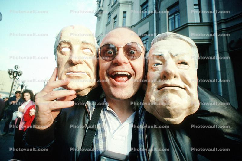 can you tell which one is me? Moscow, Gorbachev, Yeltsin