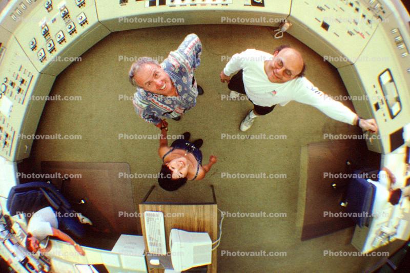 Control Room, Wells Dam, Columbia River, selfie, 19 July 1992