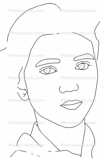 Line drawing of a Girl
