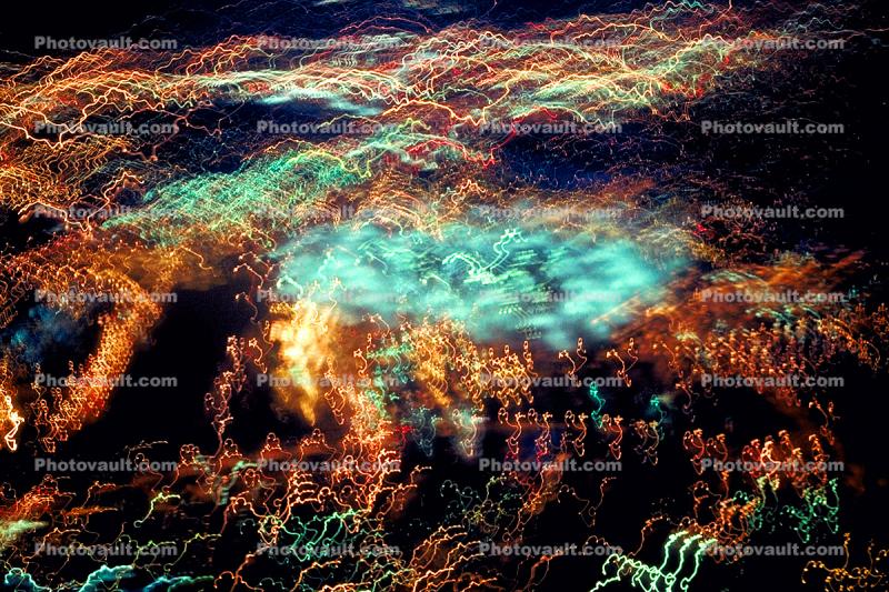 Night Squigles of a City from above