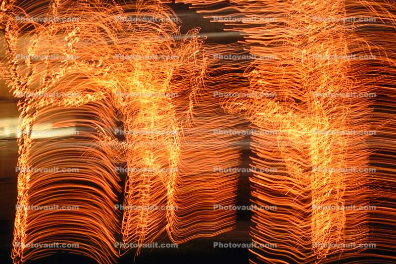 Abstract, Lights, Trees, Wiggly Wag of light