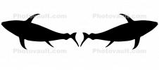 Tuna Fish Motif silhouette, logo, shape, AAAV05P04_15MB