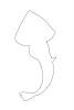Atlantic Guitarfish outline, (Rhinobatos lentiginosus), Rajiformes, Rhinobatidae, line drawing, shape, AACV02P02_06O