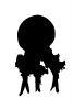 Spotted Jelly silhouette, (Mastigias papua), Rhizostomeae, Mastigiidae, AAJD01_049M