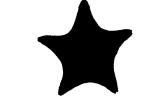 starfish silhouette, logo, shape, AAOV01P01_15M