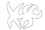 starfish, lovers, love, Outline, line drawing, shape