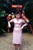 Woman in Pink Dress, Parrots