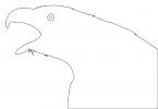 Eagle, Bald Eagle outline, line drawing, shape, ABFV01P05_03O