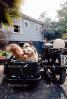 Dogs in a Sidecar, Three-wheeler, Tri-wheeler, Motorcycle, 1950s