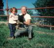 Fence, Redhead Girl, Father, Daughter, Man, Terrier, redhead, August 1967, 1960s