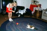 Girl, Female, Rug, Carpet, Playing
