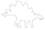 Stegosaurus outline, line drawing, APDV01P04_14O