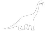 Brontosaurus outline, line drawing, APDV01P05_15O