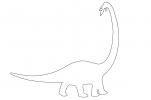 Brontosaurus outline, line drawing, APDV01P06_07O