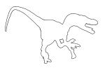 Dinosaur outline, line drawing, APDV01P09_03O