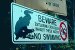 Beware of Estuarine Crocodiles, No Swimming, Sign, Signage, ARAV01P01_16.2467