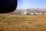 landing, Kabul International Airport, mountains, 1974