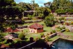 Gardens, pond, paths, steppes, buildings, Lingsar Temple, Lombok Island