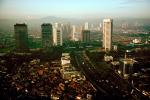 Street, homes, houses Cityscape, Skyline, Building, Skyscraper, Downtown, smog, highrise, Jakarta