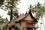 unique, grass thatched roof, home, house, building, spikey top, Padang